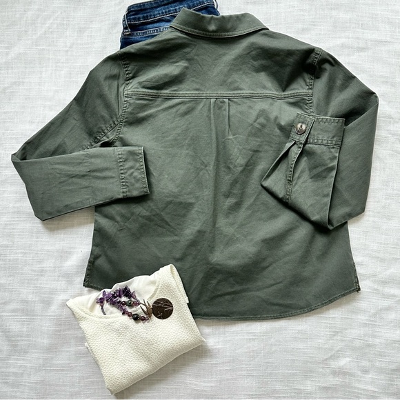 Cabi Cargo Jacket, Olive Green Cargo Button Front Jacket, Size Medium - Picture 5 of 11